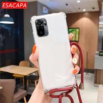 For Redmi A7 Pro 4G Crossbody Necklace Lanyard Phone Case For Redmi A7 Pro 4G Shockproof Airbags Clear Soft TPU Back Cover For Redmi A7 Pro 4G