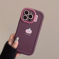 Cute ins pink piggy apple 15 mobile phone case iphone16 silicone 11 suitable for 13pro max plush rope XR 16promax