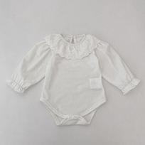 Infant Basic Layering Diapers Onesie Newborn Girls Spring Lace Collar Bodysuit 0-2Y Baby Neck Body Cotton Long Sleeve Romper 66