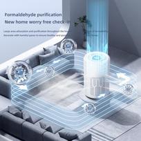 Air Purifier Machine White Automatic Air Cleaning Device for Car Office Quiet Dust Removal and Fresh Air