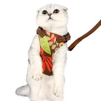 Cat harness, cat leash, anti-escape cat harness, Hawaiian style cat harness, cross-border model S auksas