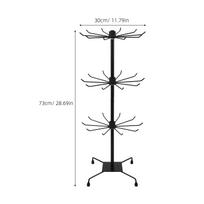 1Pcs Heavy-Duty Rotating 3-Tier Metal Hat Display Stand for Hats Bags Ornaments Home Bedroom Jewelry Store Vertical Storage Rack juoda