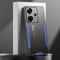 Aliuminio lydinio ypač plonas smūgiams atsparus matinis metalinis dėklas, skirtas Xiaomi Redmi Turbo 3 dėklui Redmi Turbo 3 fotoaparato apsauga, minkštas buferio dėklo galinis dangtelis for redmi turbo 3 mėlyna