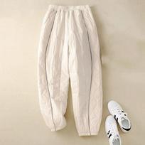 Women's Fall Loose Casual Nine-minute Pants Light Micro-stretch Pants 4XL
