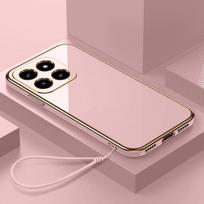 For Infinix Note 40 Case Infinix Note 40 4G Phone Case Straight edge electroplate Plating ShockProof Silicone Back Soft Cover Infinix Note40 4G&Case & Strap