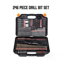 246-Piece Drill and Bit Combination Set for Woodworking and Cement 1