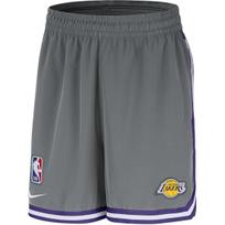 Nike Dri-Fit NBA Los Angeles Lakers Striped Sweat-Wicking Quick-Dry Casual Basketball Shorts Men shorts Smoke-Gray All-Over-Purple White FQ3533-084 M
