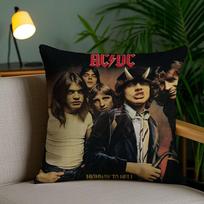 ACDC Band Classic Vintage Pillow Case Anti-dustmite Invisible Zipper Sofa Bed 12x12Inch