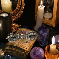 Rankų darbo žalvarinis Vajros grūstuvas Dorje Phurba Tibeto Budos Dharma instrumentas Retro amatas Namų dekoras Amuletas Dovana China Mainland black