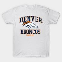 Men Black Print T-shirt Denver-Broncos No-Cut Transfer Paper Print Cotton Tshirt 2XL balta