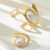 Pearl Spiral Bracelet And Ring Set Stylish, Unique, And Versatile Accessories