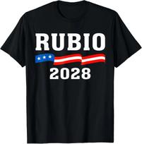 Marco Rubio 2028 Prezidentas 48 JAV Vėliava Mes Žmonės Retro Marškinėliai L