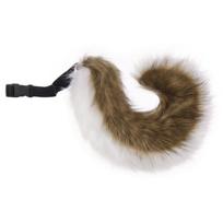 Furry Shiba Inu Tail Belt For Cosplay And Themed Parties Soft Adjustable Faux Furs Accessory Halloween Furry Tail Stay pilka spalva