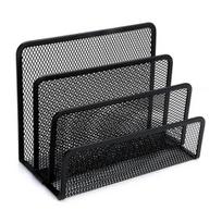 Black Mesh Letter Sorter Mail Business Document Tray Desk Office File Organiser Holder