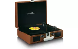 Plokštelių grotuvas Lenco Classic Phono TT-120 Brown/White