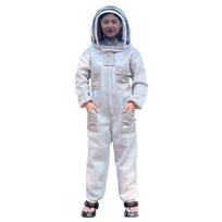 3D Oro Medvilnės Tinklelio Bičių Kostiumas - Kvėpuojantis, Viso Kūno, Anti-Gelimo Bitynų Įranga Medaus Surinkimui. White 3D Mesh Spacesuit L white