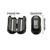 10pcs Ui850 Degaussing Filter Inner Diameter 3.5/5/7/9/13/15mm Snap Design UI850 Buckle Filter Nickel-Zinc Material Ferrite Core