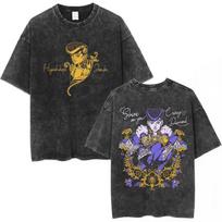 JoJos Bizarre Adventure Unisexs Washed Tshirt  Summer New Josuke Higashikata Graphic Cotton Fashion Streetwear  Shirt S įvairiaspalvis
