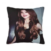 Zhao Lusi Pillow Case Rosy Cushion Cover Soft Pattern Pillow Cover Novelty Pillowcases For Living Room Chair Peach skin 18*18(CM)-1Pcs