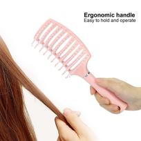Anti-Hair Loss Vented Paddle Hair Brush Large Scalp Massage Comb Multi Purpose Hair Comb  For Women rožinė