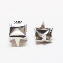 4Pcs Silver 4/5/6/7/8/9/10/12/15/35mm Punk Pyramid DIY Metal Square Rivet Studs and Spikes for Clothing Shoes Bags Accessories