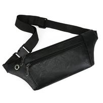 Men PU Leather Chest Bag Crossbody Sling Bag Casual Shoulder Backpack Waterproof Travel Messenger Bag Phone Wallet Pack juoda
