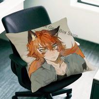 Y-Ykmet Ren Hana S-Strade Pillow Case Cute Cartoon Anime Peripheralsbedroom Sofa Decorative Cushion Cover Soft Cushion Cover Peach skin 18*18(CM)-1Pcs