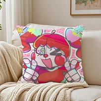 Retro Casual Pixel Art F-Five Nights At Freddys Cushion Cover Washable Linen Pillowcase Soft For Sofa Bed Cozy Home Room Decor Peach skin 18*18(CM)-1Pcs