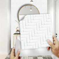 10 vnt. baltų plytų plytelių lipdukas virtuvės spintos praustuvo puošmena sienų lipdukai lipni krištolinė kietos plėvelės tapetai 10cmX10cmX10pcs