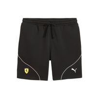 Puma Scuderia Ferrari Sportiniai Šortai Vienspalviai Treniruočių Tiesios Kojos Vidutinio Aukščio Raištelis Laisvalaikio Šortai Vyriški Šortai Juodi 623799-01 M