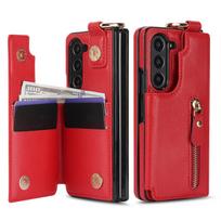 Samsung Z FOld7 Folding Mobile Phone Case FOld6 Zipper Mobile Phone Case Ring Wallet Protection Case Galaxy Z FOld3