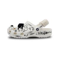 Crocs Classic clog Happy Graffiti EVA Fashion Street Hip Hop Hole Shoes Unisex White 37-38 dramblio kaulas