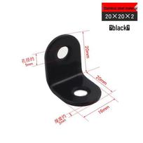 Black Powder-Coated 90° L-Shaped Steel Angle Bracket for Shelf Support