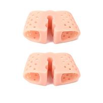Silicone Hallux Valgus Corrector - Double Hole Toe Separator for Overlapping Valgus One Size