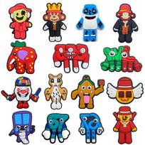 Set of 15 Brain Rot Detachable PVC Shoe Charms for Garden Shoes