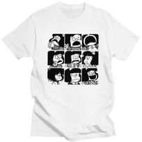 Individualūs Quino komiksų personažo Mafaldos marškinėliai vyrams, grynos medvilnės T-shirt, trumpomis rankovėmis, madingi marškinėliai - Vasaros vyriški medvilnės... S įvairiaspalvis