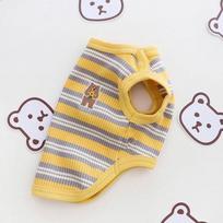 New striped sleeveless dog vest teddy bear small and medium dog bipod cat thin elastic pet clothes XS (recommended weight 1-1.5 kg)