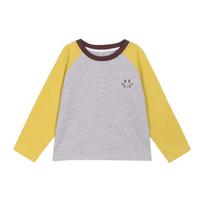 LUSON Girls' Combed Cotton Raglan Long-Sleeve T-Shirt 100