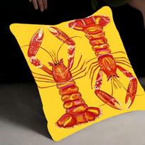 Colorful Sardine Lobster Fish Ocean Animal Decorative Room Aesthetics Pillow Case Home Decor Bedroom Sofa Bed Couch Pillow Peach skin 18*18(CM)-1Pcs