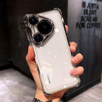Case For Huawei Pura 80 Ultra 80 Pro plus Luxury Electroplating Transparent Four Corners Shockproof Back Cover For Huawei Pura80 Pura 80 Pro plus