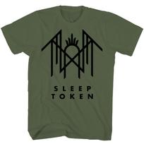 Sleep Token Logo Symbol T-shirt Mens Rock and Roll Music Band Tee Military Green M