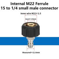 1Pcs M22-14mm/15mm to 3/8 and 1/4 Inch Pressure Washer Adapter Quick Release Adjustable Spray Sprinkler Quick Connector (as the picture,16mm)