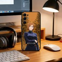 Anime J-Jujutsu Kaisen Phone Case For Samsung S25,S24,S21,S22,S23,S30,Ultra,S20,Plus,Fe,Lite,Note,10,Black Cover Samsung S25Plus