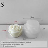 2024 New Flower Silicone Candle Mold 3D Peony Flower Soap Gypsum Resin Casting Mould DIY Chocolate Cake Baking Tool Wedding Gift white