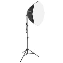 Andoer Studio Photography Softbox Kit with 70cm/28in Octagon Photography Softbox x 1 + 2.1M Metal EU