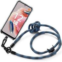 Case - Xiaomi - Redmi Note 12 5G - Shockproof - Anti-Scratch - Blue Lanyard