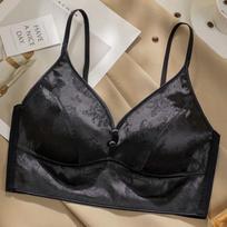 Chinese Style V-Neck Camisole Bra: Light, Anti-Sagging, Sexy Back M (95-115 jin) juoda