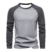 Rudens žiemos vyrų apatinis trikotažas Slim Fit Patchwork O kaklo megztinis tamprus ilgomis rankovėmis vidutinio ilgio kūno rengybos kasdieniai dėvimai XXL pilka
