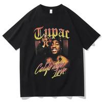Raperis Tupac 2pac Marškinėliai Harajuku Hip Hop Marškinėliai Y2K Drabužiai Per dideli Vyriški Marškinėliai Gatvės Drabužiai Viršutiniai drabužiai Laisvalaikio Moteriški Medvilniniai Marškinėliai XXXL dramblio kaulas