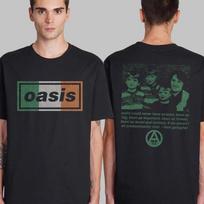 Oasis Ireland Tricolour Logo Gallagher Brothers 2 Sides T-Shirt, Gift For Fan Unisex T-Shirt M